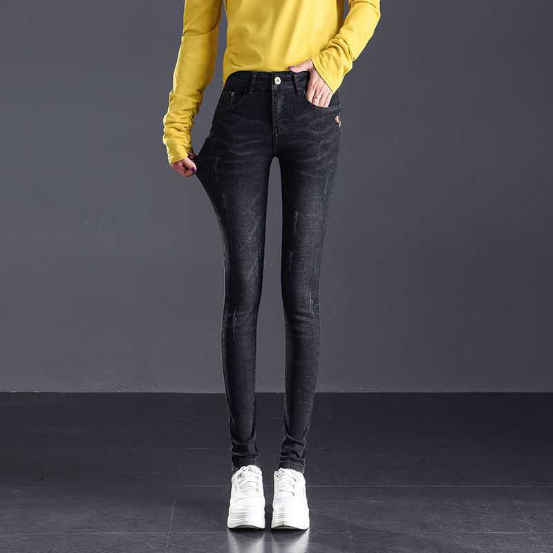 Women's Jeans With Small Feet Look Thin In Autumn And Winter