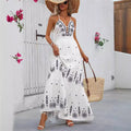 Strap-printed Maxi Dress For Women