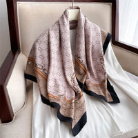 Fashion Printed Silk Scarf Twill Silk High Quality Square Scarf