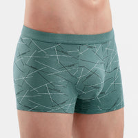 Men's Cotton U-convex Boxers Mid-waist Three-dimensional Printing