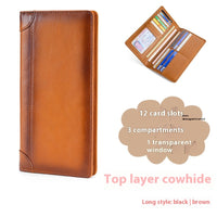 New Genuine Leather Wallet Men's Polished Fashion