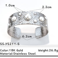 European And American Titanium-steel Pearl Braceletsnon-fading, Niche, And Effortlessly Luxurious