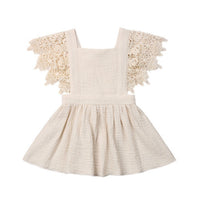 Summer Girls' Lace Solid Color Strap Suspender Skirt