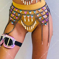 Multi-Layered Colored Acrylic Drop Waist Chain