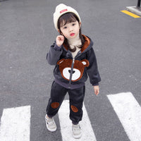 Children's Fashion Casual Plush Velvet Suit