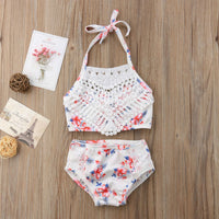 Printed camisole two-piece suit