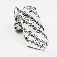 5cm Tie Male And Female Student Music Note Personality Narrow Tie