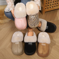 Couple's Simple Autumn And Winter Indoor Half-covered Heel Slippers