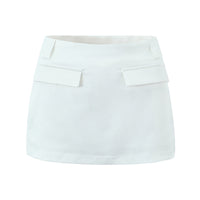 High Waist Sheath Faux Pocket Design Slim Fit Skirt Women