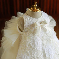 Girls' Dress With Stylish White Sequins For Birthday