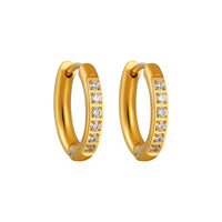 Light Luxury High-End Sparkling Diamond Earrings For Women Stainless Steel