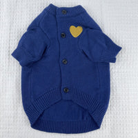 Dog Cat Autumn And Winter Warm Pet Sweater Small And Medium Solid Color Cardigan