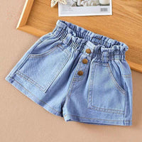 Girls' Denim Shortsversatile And Perfect For Wearing Outdoors