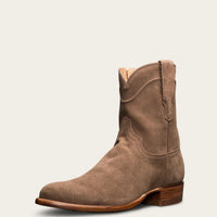 Side Zip Round Toe Men's Plus Size Motorcycle Boots