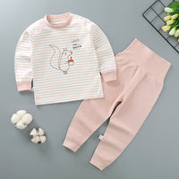 Autumn and winter children's cotton high-waist belly-protecting autumn clothes long trousers