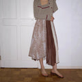 Irregularly Dyed Chiffon Patchwork Skirt For Women