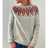 Round Neck Loose Multicolor Pullover Sweater
