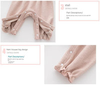 Baby Girl Bow Fleece-lined Jumpsuit