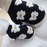 Pet Sweater Autumn And Winter Thick Warm Flowers