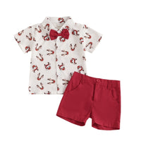 Short-sleeved Shirt And Shorts Two-piece Suit