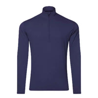 Gray Shell Quick-Dry Half-Zip Mens Outdoor Wool Long-Sleeve