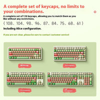 Watermelon Theme Five-sided Sublimation MOG Height PBT Small Steamed Bun Key Cap Mushroom Type