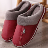 PU waterproof cotton slippers
