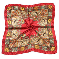Spring And Autumn Women's Printed 90 Large Kerchief Artificial Silk Floral Scarf