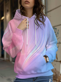 Tie-dye Gradient Print Women's Hoodie