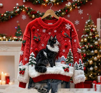 3D Digital Print Pattern Christmas Women's Flannel Sweatshirt