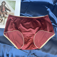 Mid-waist Silk Underwear Antibacterial Comfortable Seamless Classic Girl