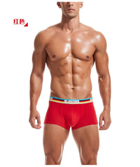 Men's Cotton Mid-rise Underwear Rainbow Belt Boxer Shorts