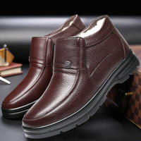 Men's wool and velvet warm non-slip cotton shoes