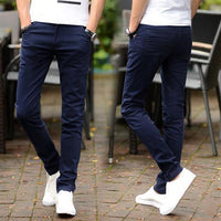 Fashion Trend Men's Solid Color Casual Pants Men's Straight Trousers