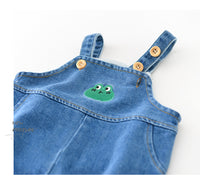 Boys' Fashion Simple Denim Backpack Pants