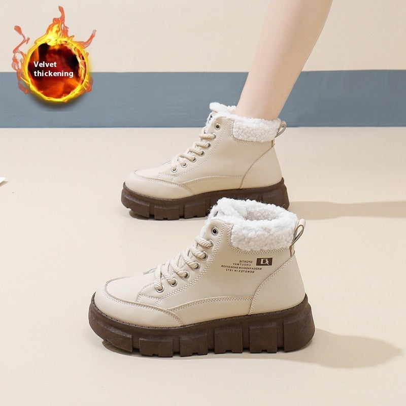 Female Student Height Increasing Exercise Leisure Snow Boots