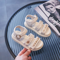 Girls New Soft Sole Lightweight Letter Fashion Sandals