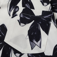 Fashion Bowknot Printed Shirt For Men And Women