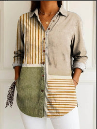 European And American Women's Animal-print Blouse