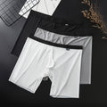 Men's Extended Fat Guy Anti-friction Leg Ice Silk U Convex Low Waist