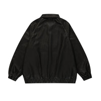 Leather Coat Men's Loose Lapels Vintage