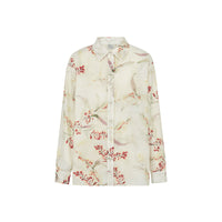 Acetic Acid Printed Ink-Drop Elegant Long-Sleeve Shirt