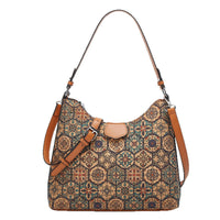 Retro-printed Ethnic-style Tote Shoulder Or Crossbody Bag