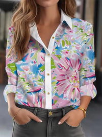 Fashionable Casual Long-sleeve Womens Blouse Versatile And Loose-fitting