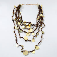 Round Handwoven Summer Beach-Style Necklace