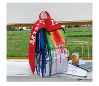 Rainbow Backpack Homosexual School Bag Canvas Back
