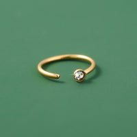 Niche piercing C-shaped stainless steel rhinestone nose ring with diamond nose nail jewelry, the same style for men and women