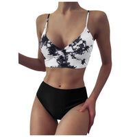 Multicolor Tie-dye Printed Bikini Women's Suit