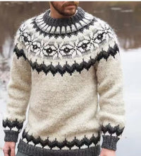 Mens Crew-Neck Sweatshirt With 3D Digital Print On Coarse Needle Fabric