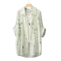 Casual Relaxed-fit Tie-dye Sun-protective Shirt